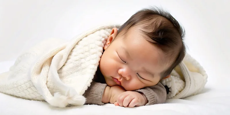 Pasgeboren baby die rustig slaapt, verzorgd door kraamzorg 'T Gouden Hartje